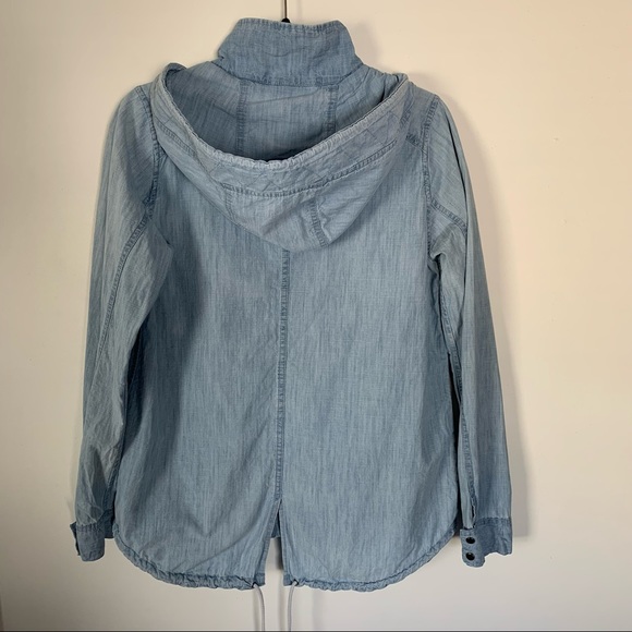 JACK by BB Dakota Light Blue Chambray Anorak Jacket - Picture 10 of 12